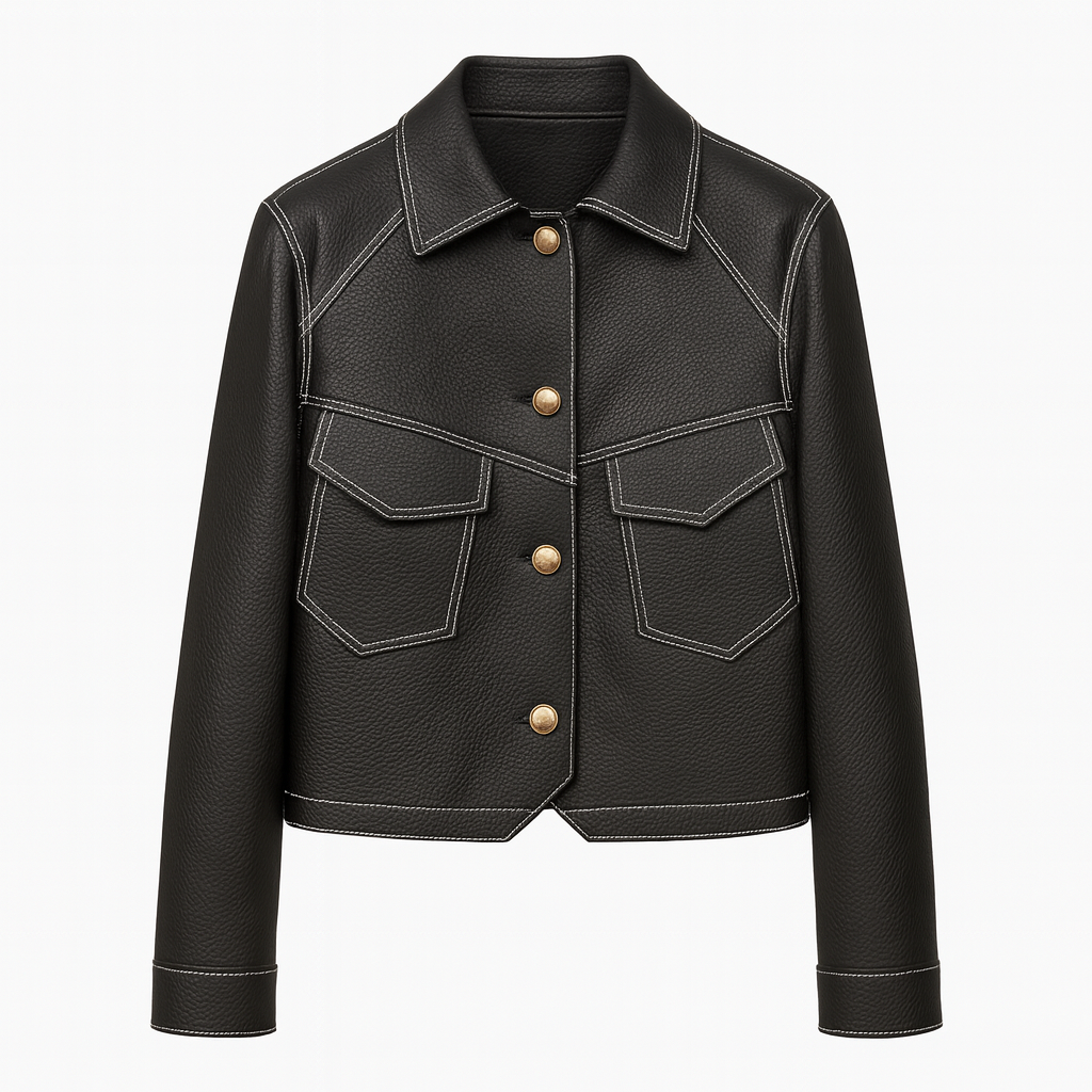 Maya | Women’s Modern Button-Front Short Jacket