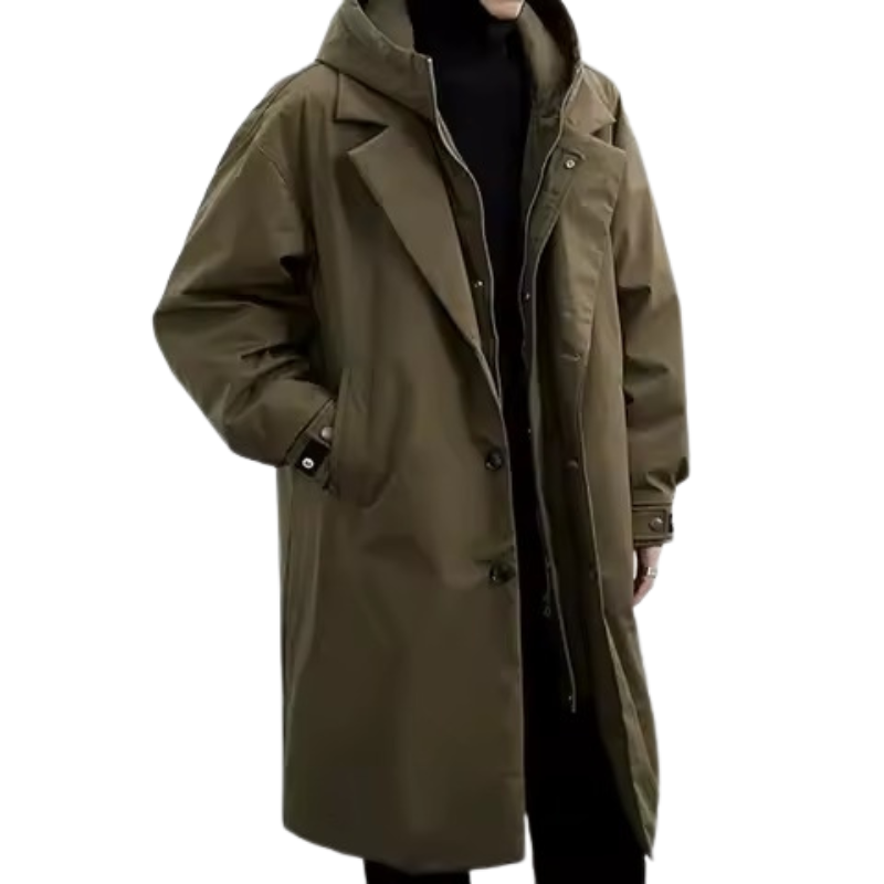 Garrett | Men’s Mid-Length Hooded Coat