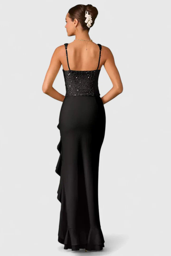 Soraya | Women’s Elegant Ruffle Hem Midi Dress