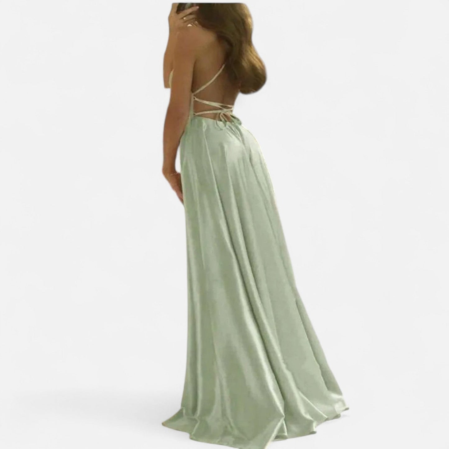 Soraya | Women’s Modern Fit Satin Slit Maxi Dress