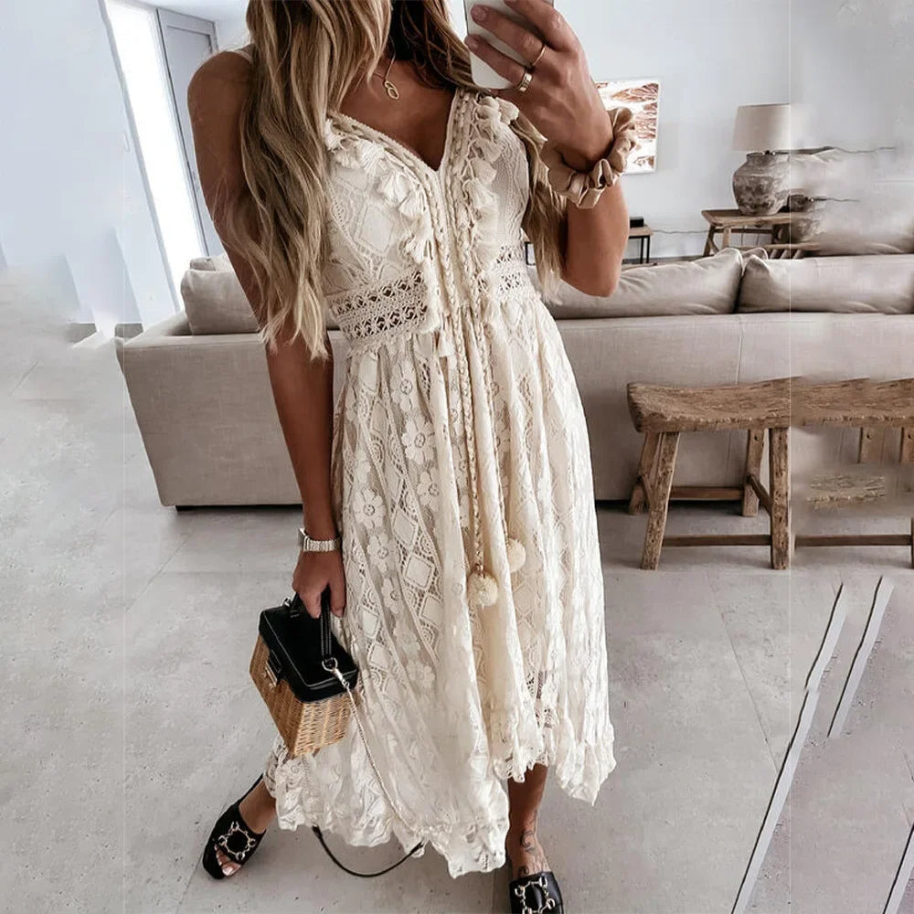 Kara | Women’s Lace Tie Spring Dress