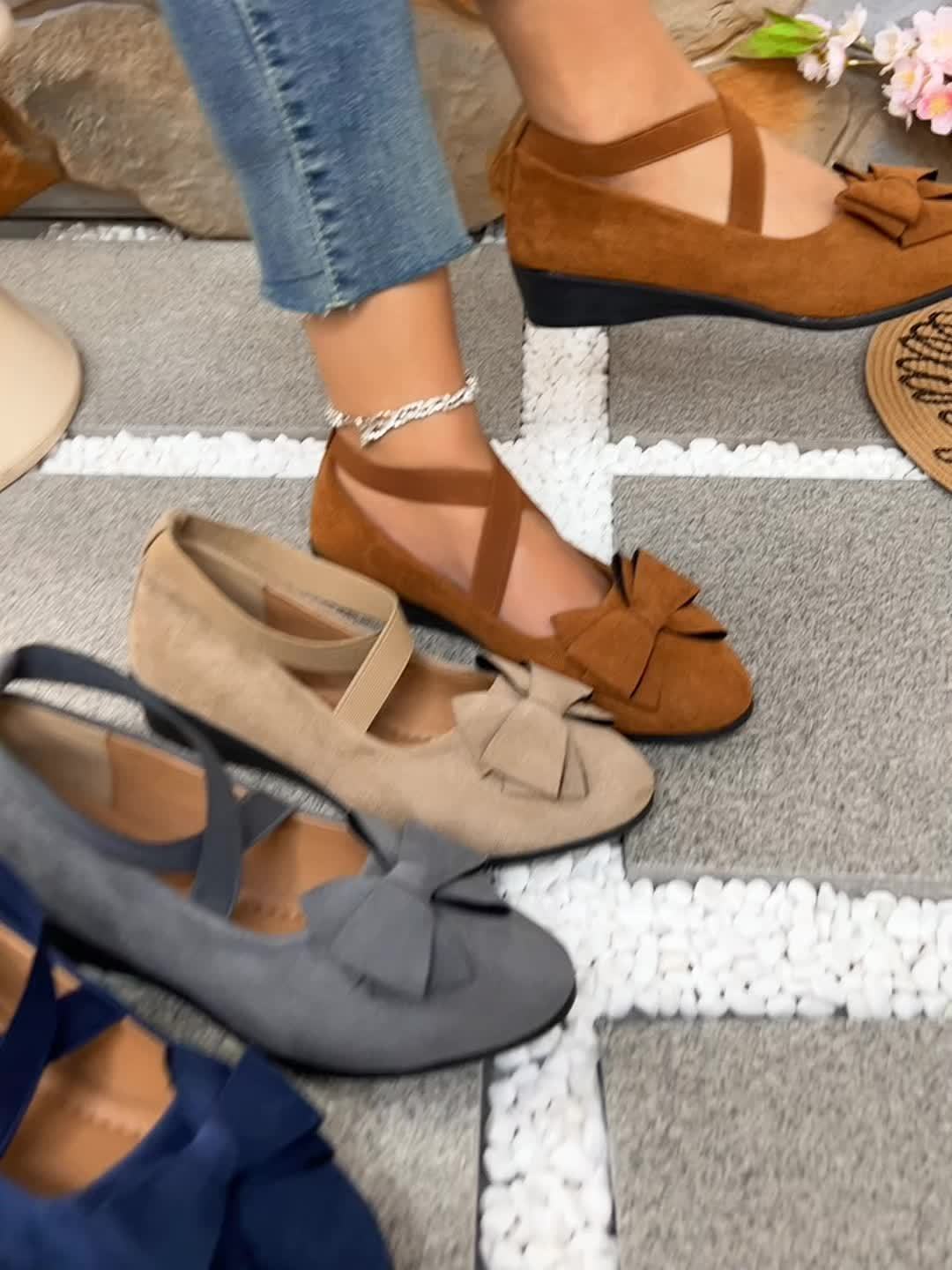Elowen | Women’s Sophisticated Bow Detail Wedge Loafers