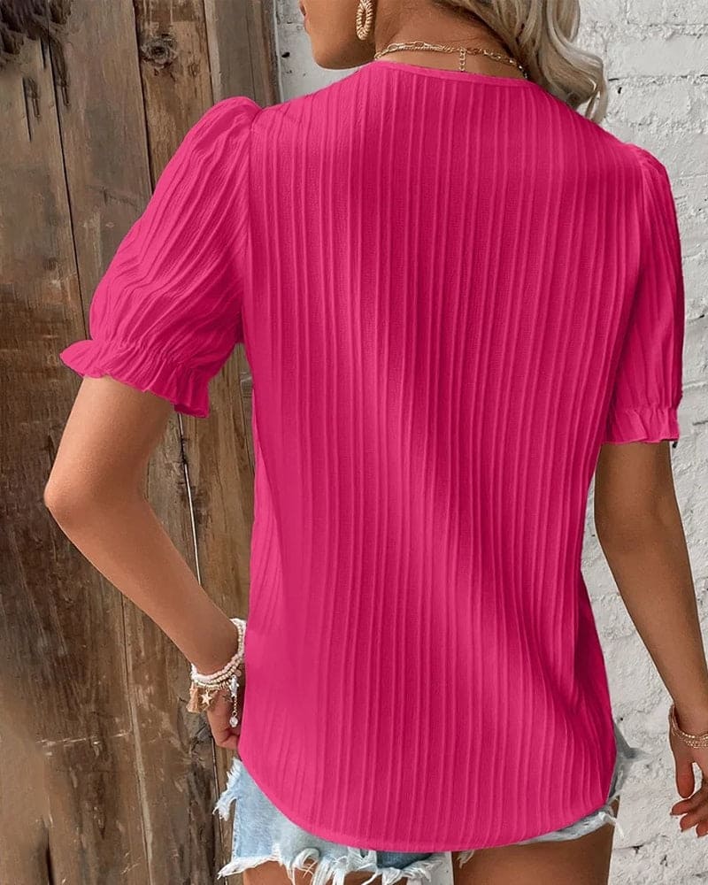 Fiona | Women’s Elegant Lace V-Neck Blouse