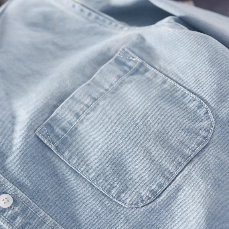 Mitchell | Men’s Cotton Denim Button-Down Shirt