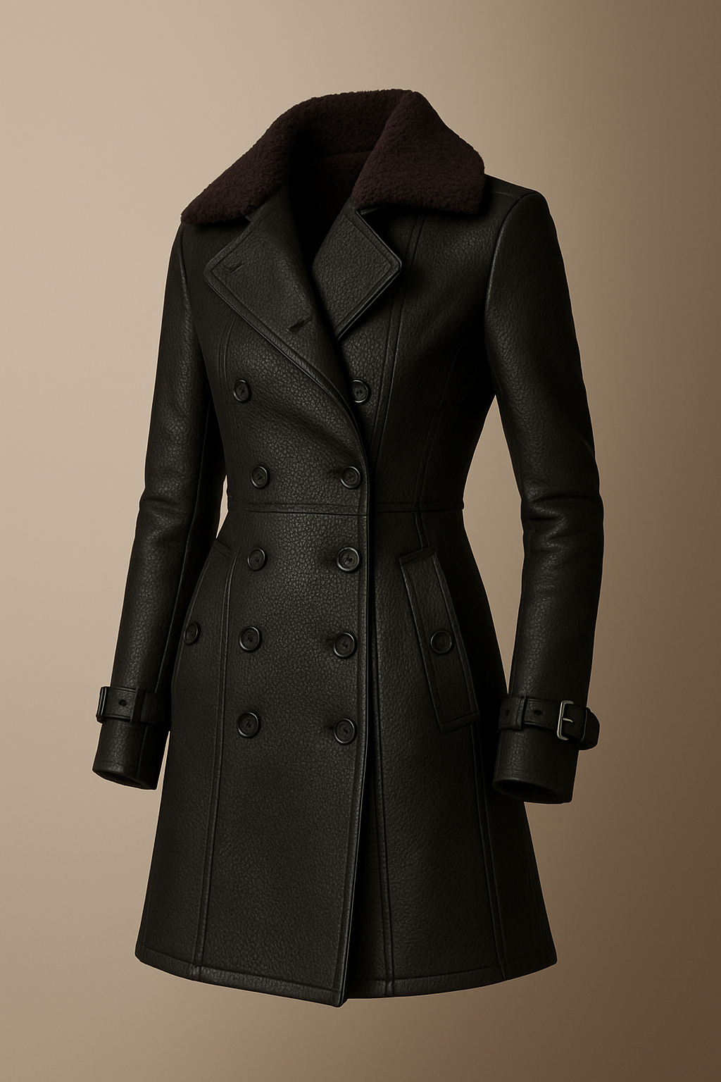 Vivianne | Women’s Long Trench Coat with Stylish Collar and Belt