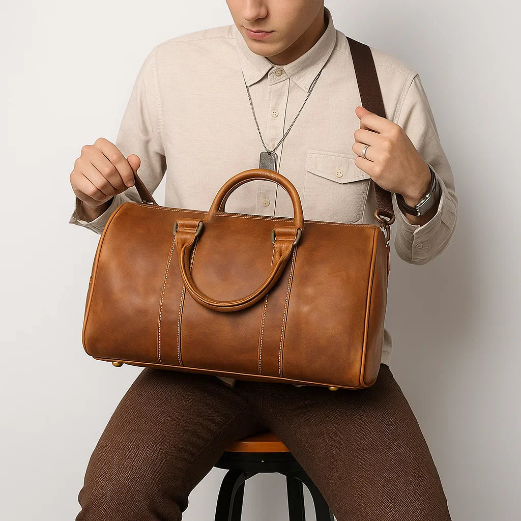 Alméris | Sac de Voyage Vintage Épuré