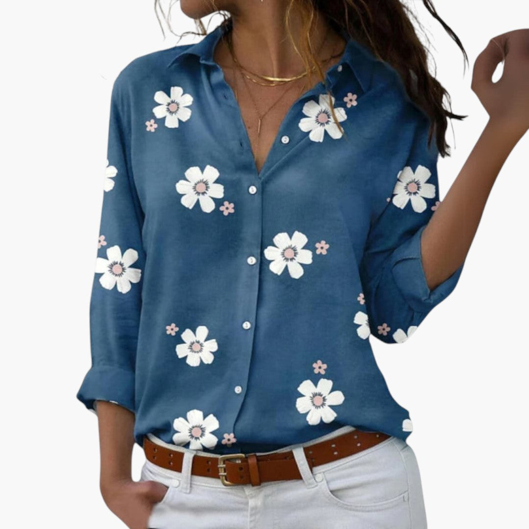Mila | Women’s Floral Print Long Sleeve Blouse