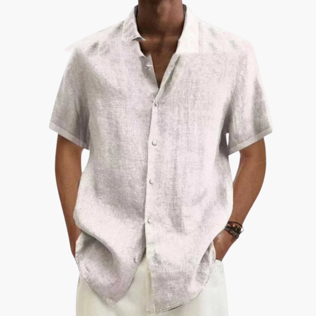 Wyatt | Men’s Short Sleeve Button-Front Collared Shirt
