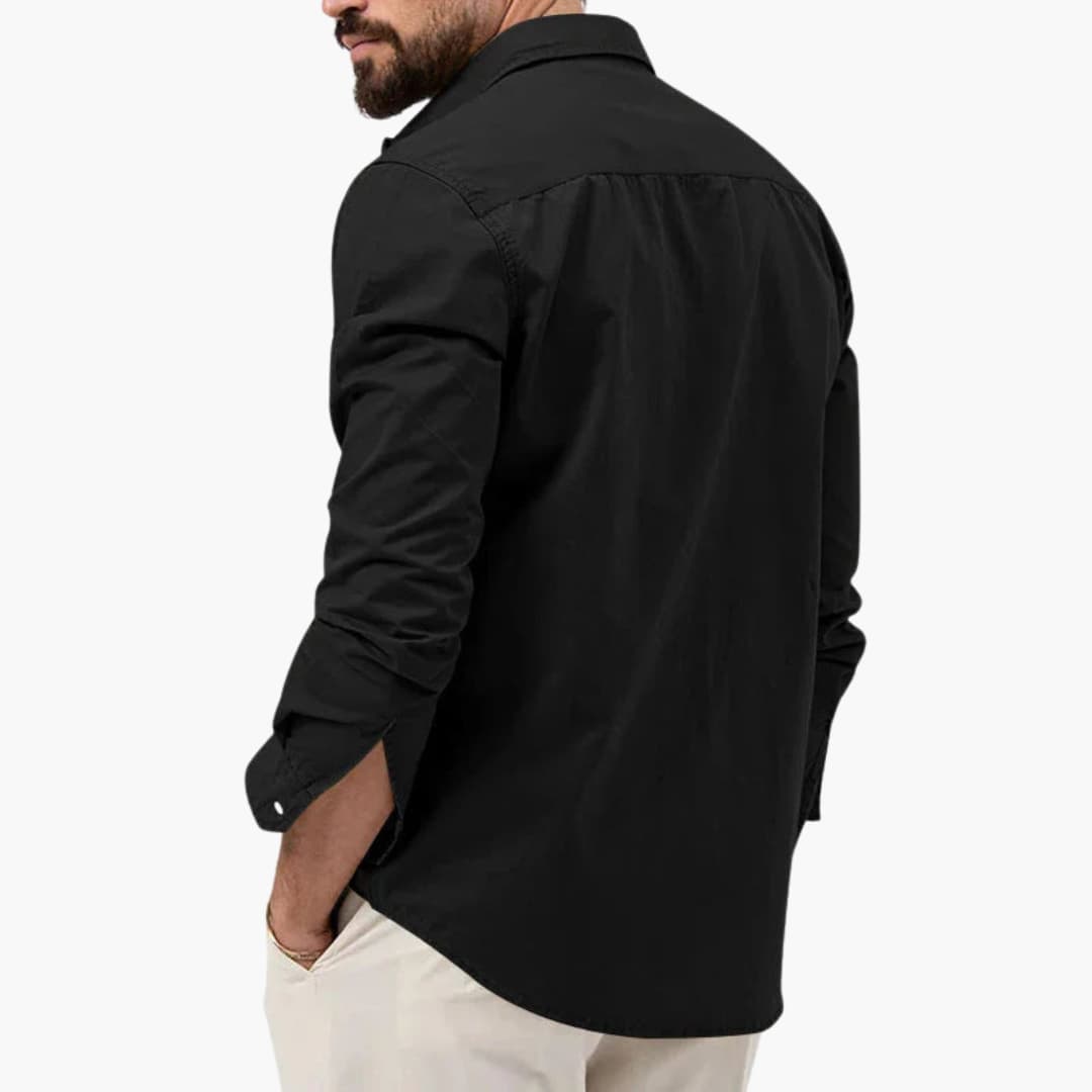 Colton | Men’s Long Sleeve Chest Pocket Button-Up Shirt