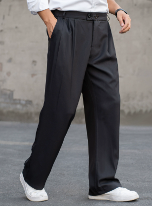 Gideon | Men’s Classic Tailored Wide-Leg Trousers