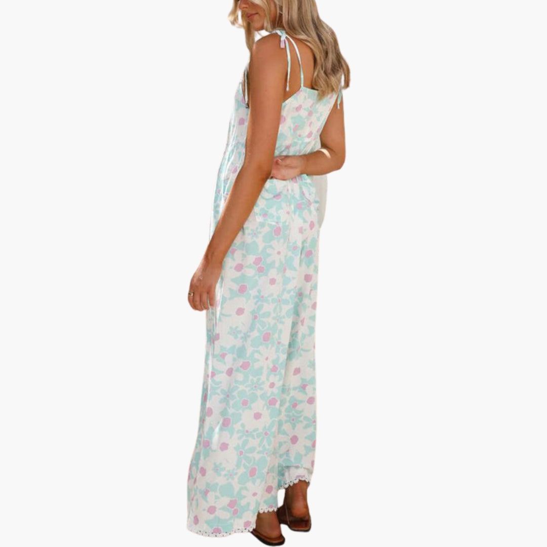 Magnolia | Women’s Floral Strappy Wide-Leg Jumpsuit