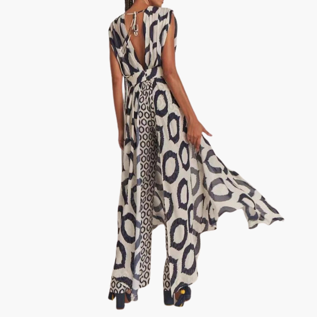Lysandra | Women’s V-Neck Belted Wide-Leg Jumpsuit