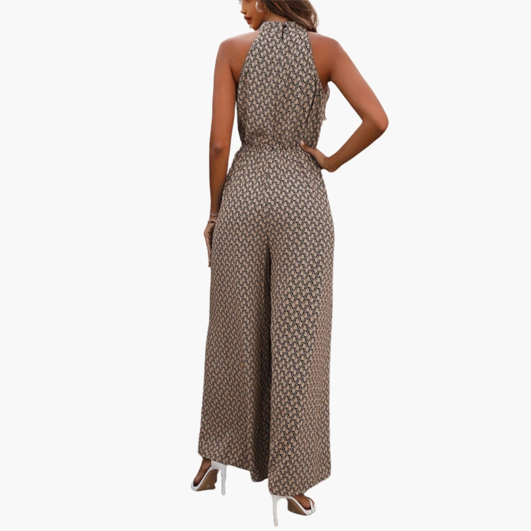 Avery | Women’s Sleeveless High Neck Wide-Leg Jumpsuit