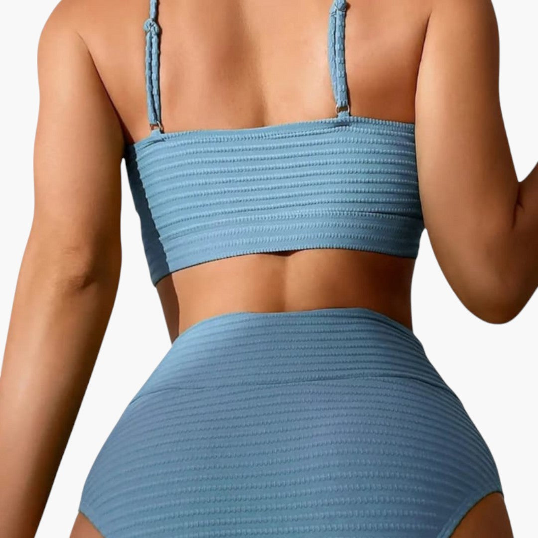 Brenna | Women’s Textured High-Waisted Bikini Set