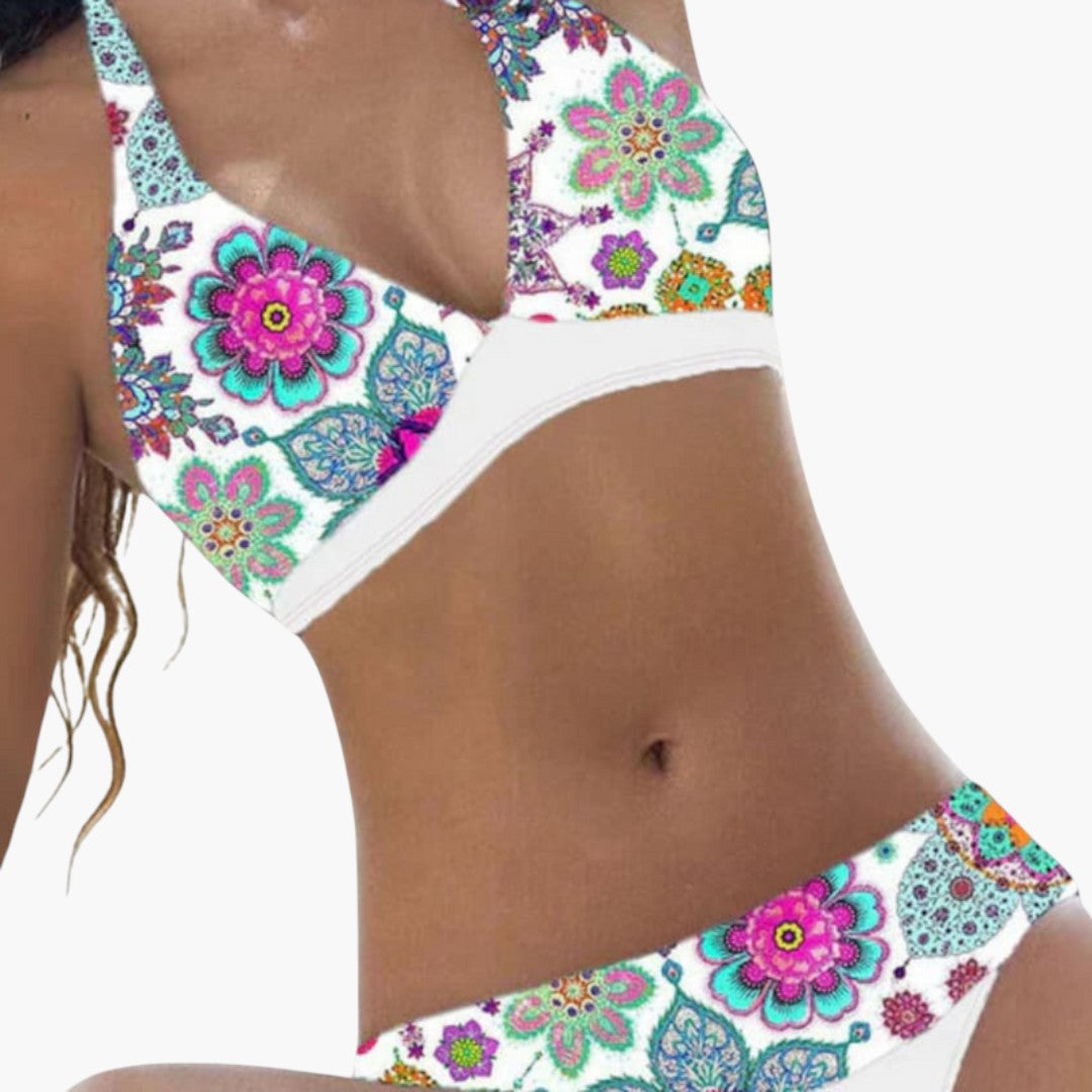 Aubrey | Women’s Halter Neck Open Back Two-Piece Bikini Set