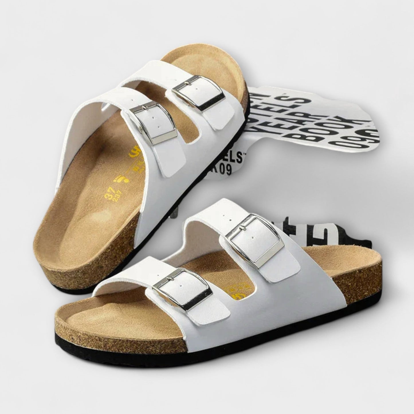 Quincy | Women’s Orthopedic Double Buckle Slide Sandals
