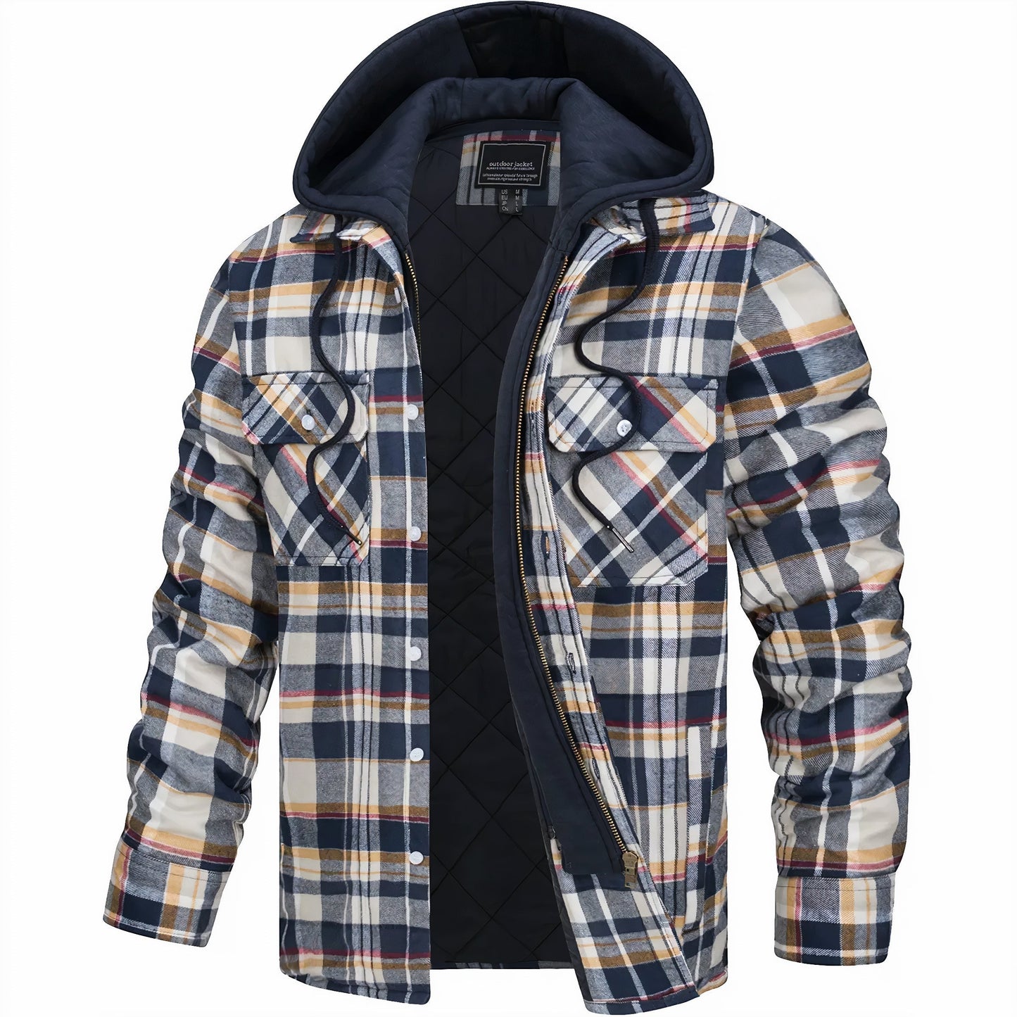 Howl | Men’s Quilted Check Patterned Hoodie
