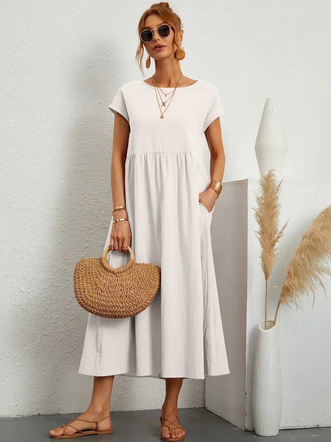 Edwina | Women’s Relaxed Modern Spring Midi Dress