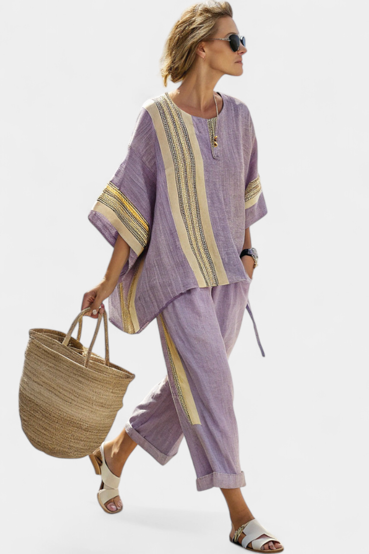 Saylor | Women’s Relaxed Loungewear Top & Wide-Leg Pants Set