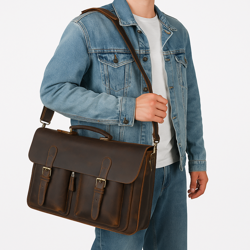 Montrival | Sac Cartable Vintage