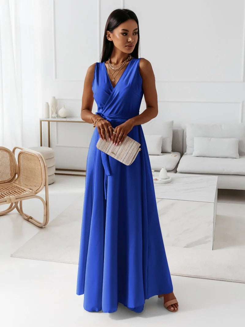 Elise | Women’s Wedding Guest Wrap Maxi Dress with V-Neck