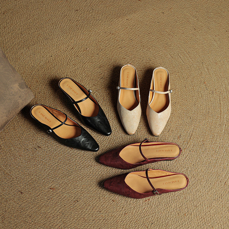 Corinne | Women’s Genuine Leather Slip-On Orthopedic Mules
