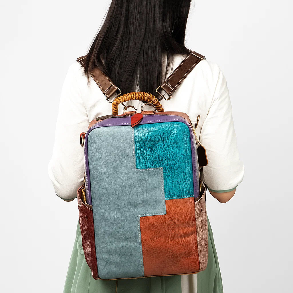 Orélya | Sac à Dos Géométrique Multicolore