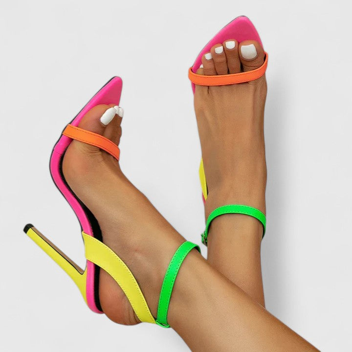 Amaris | Women’s Elegant Colorblock Strappy Heels