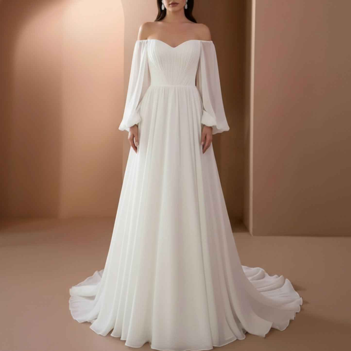 Isadora | Women’s Off-Shoulder Maxi Dress for Wedding Guests