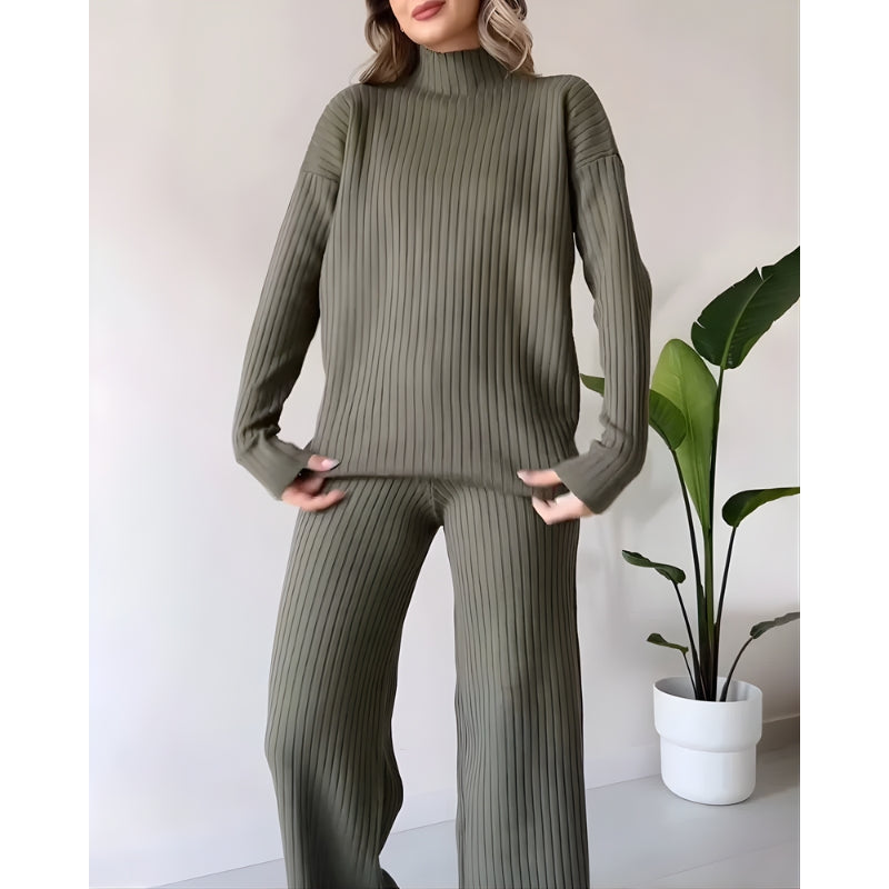 Beatrice | Women’s Two-Piece Rib Knit Lounge Set