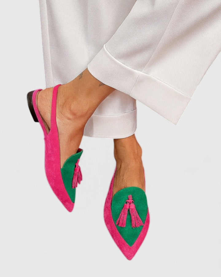 Karen | Women’s Colorblock Pointed Toe Slingback Heels