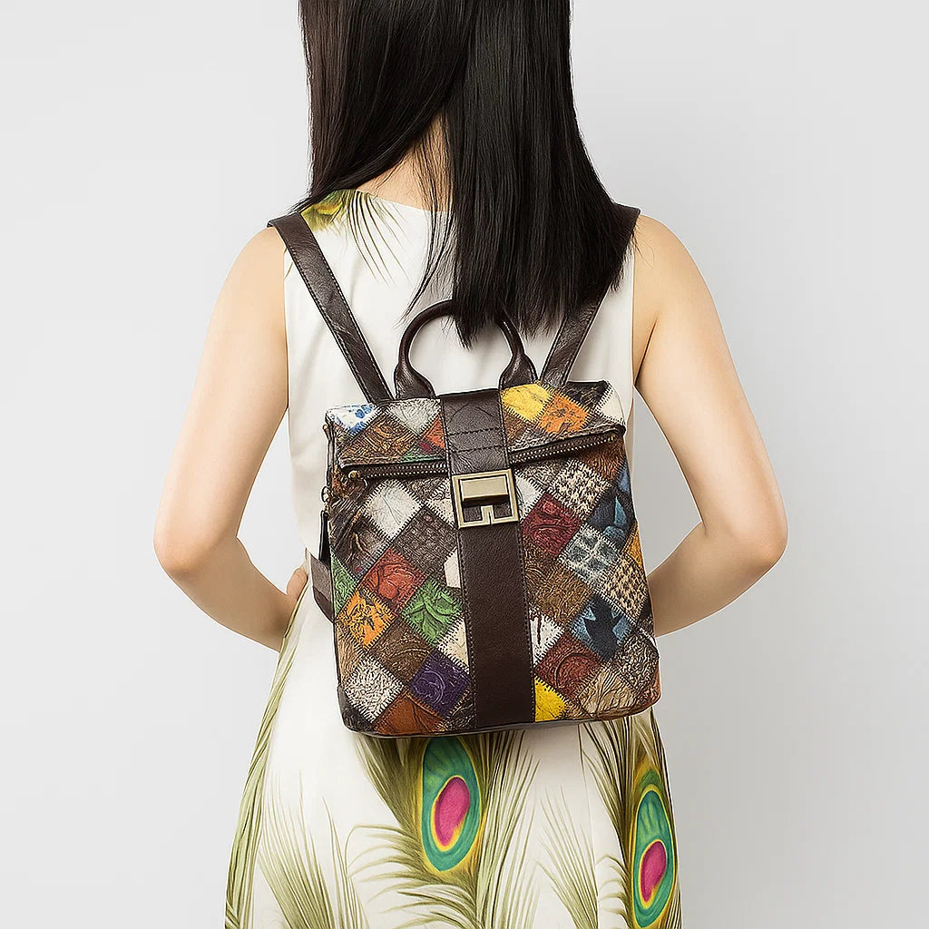 Véralys | Sac à Dos Patchwork Style Vintage