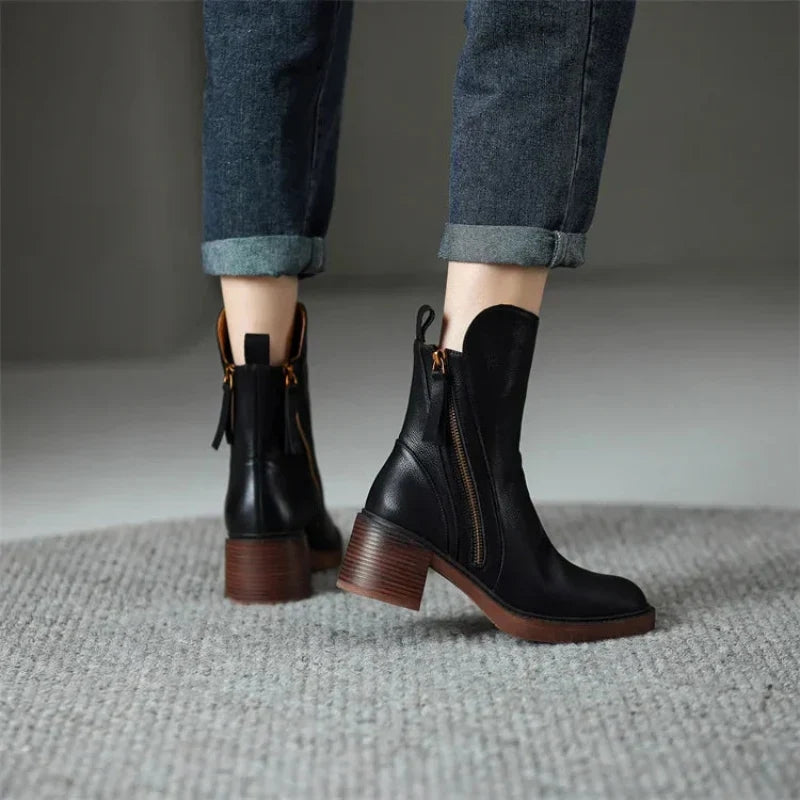 Elora | Women’s Comfy Block Heel Ankle Boots