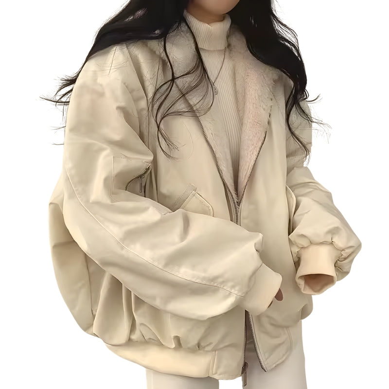 Ella | Women’s Oversized Zip Jacket with Cozy Lined Interior