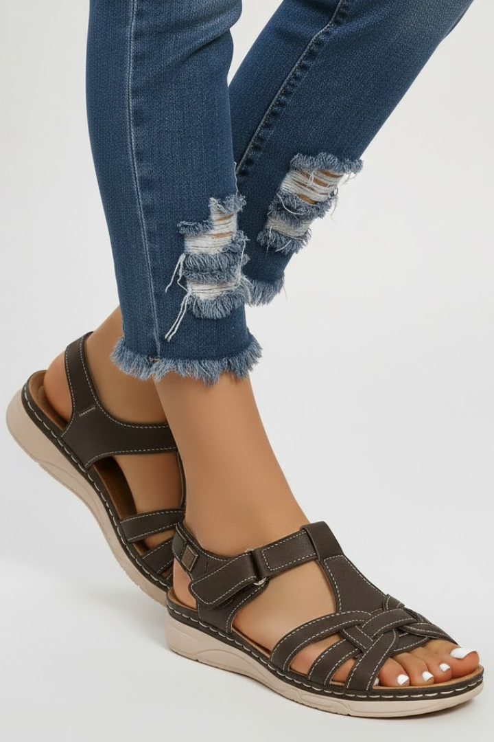 Delphina | Women’s Retro Buckle Strap Sandals