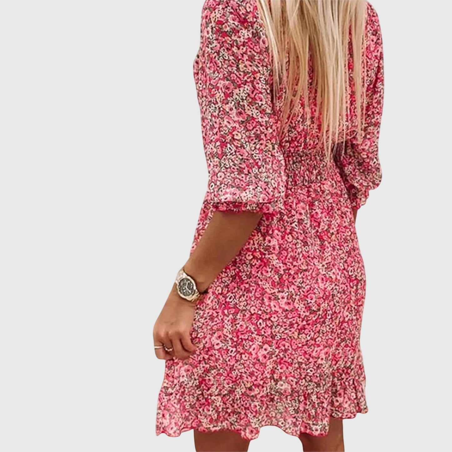 Paisley | Women’s Floral Puff Sleeve Ruffle Dress