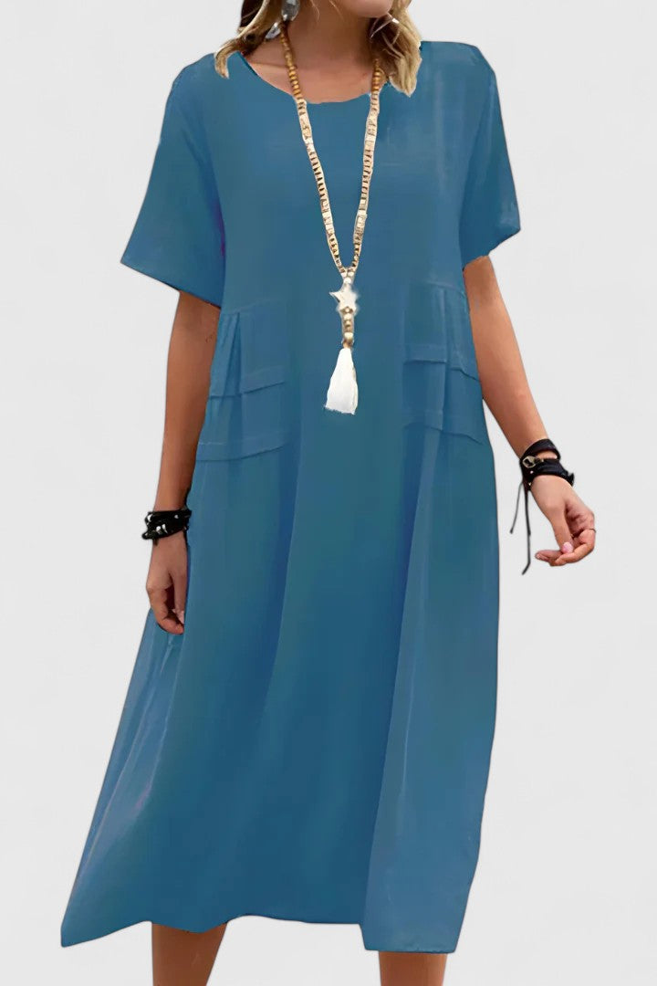 Sonnet | Women’s Elegant Short Sleeve Midi Dress