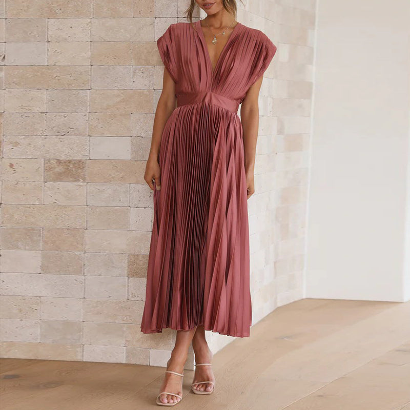 Vivienne | Women’s Elegant Sleeveless V-Neck Dress