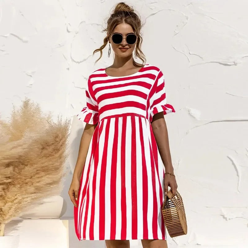 Irina | Women’s Striped Summer Dress with Breezy Fit