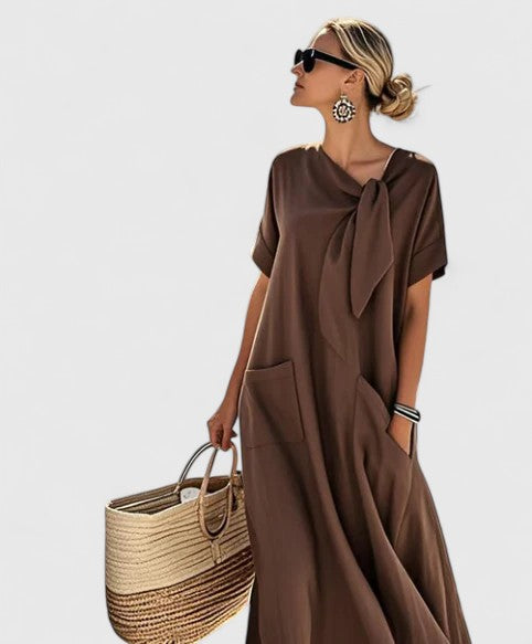 Genine | Women’s Elegant Relaxed Fit Maxi Dress