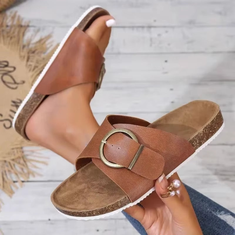 Rowena | Women’s Buckle Slide Sandals
