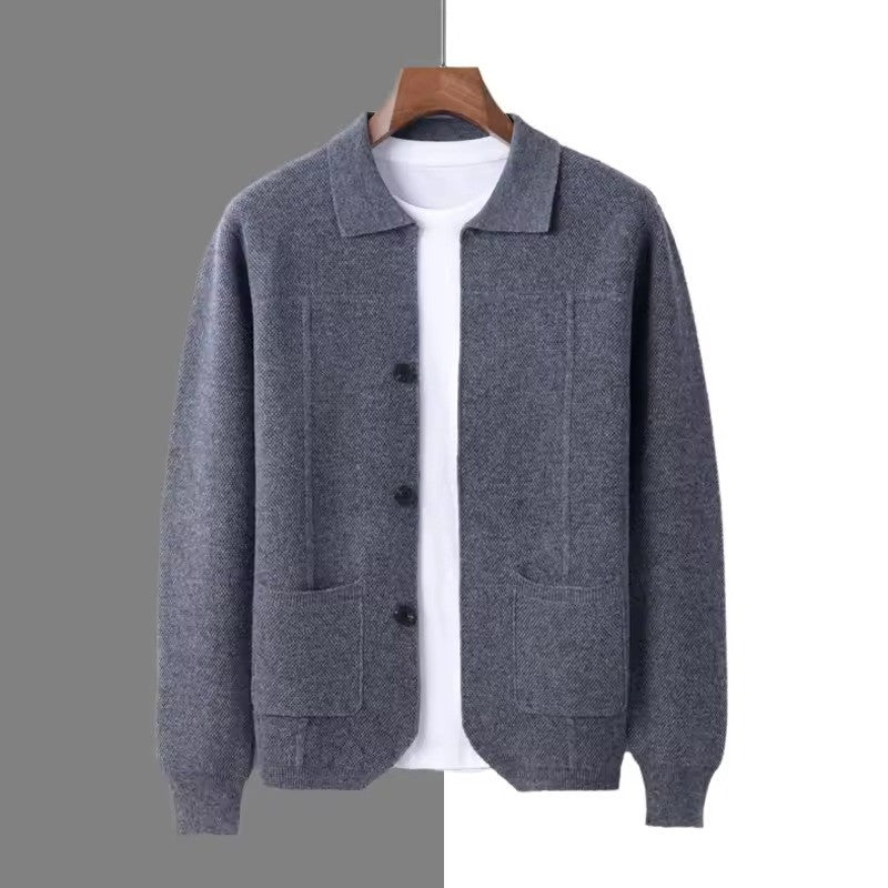 Billy | Men’s Warm Button-Front Collared Knit Cardigan