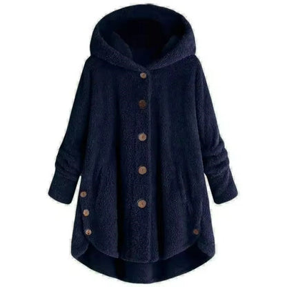 Elayne | Women’s Oversized Hooded Winter Button Coat