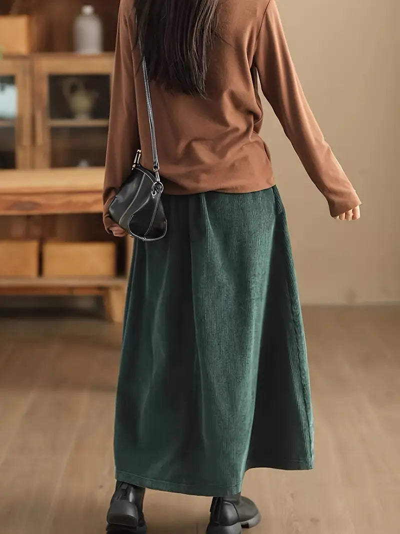 Eliza | Women’s Corduroy Maxi Skirt