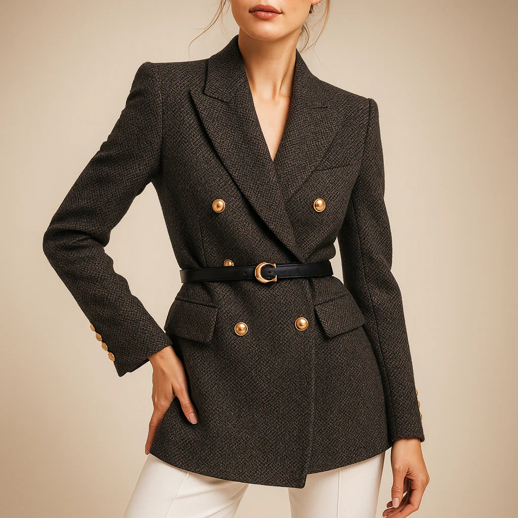 Adeline | Women’s Belted Long Blazer Coat