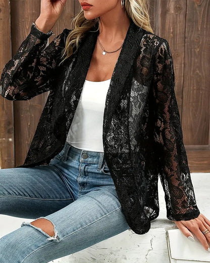 Juliette | Women’s Elegant Lace Trim Blazer