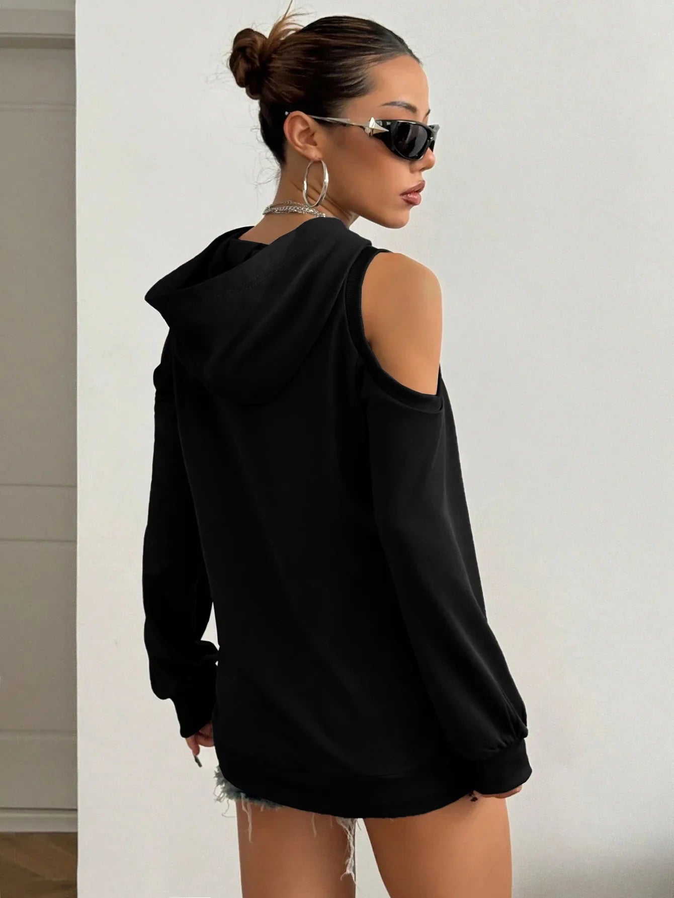 Riley | Women’s Off-Shoulder Hooded Sweatshirt