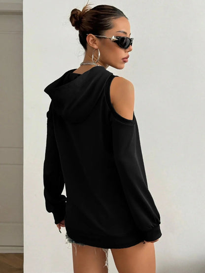 Riley | Women’s Off-Shoulder Hooded Sweatshirt