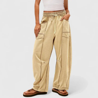 Oaklyn | Women’s Comfortable Drawstring Wide Leg Trousers