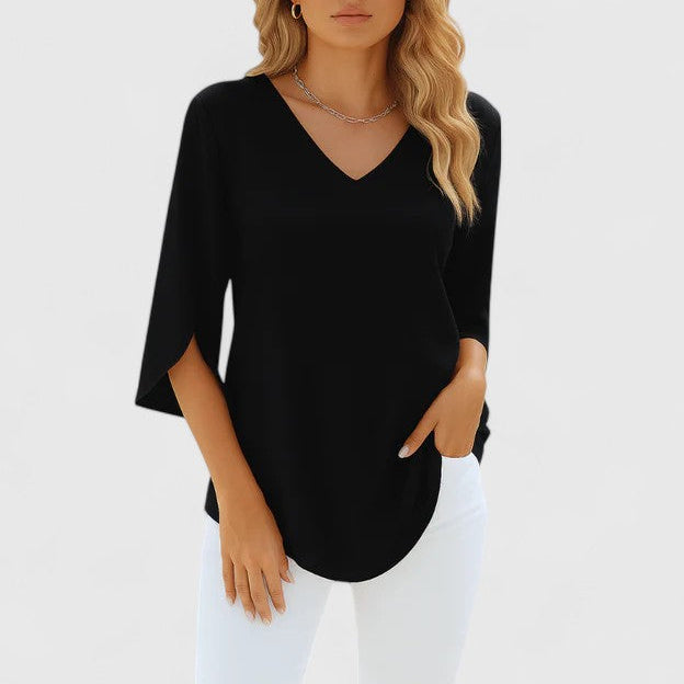 Cecily | Women’s Relaxed V Neck Blouse